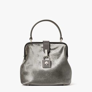 Kate Spade Silver and Gray Mini Bag Calf hair
